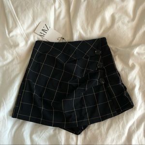 Zara Plaid Skort NWT
